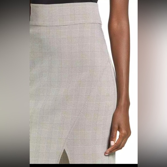 WAYF Gray Green Faux Wrap Pencil Skirt Size M - Picture 3 of 12